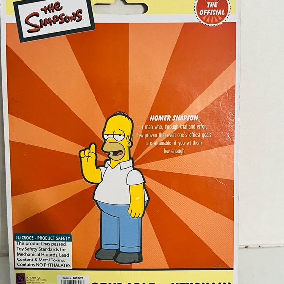 NJ Croce The Simpson Homer Simpson Bendable Figure Keychain - Picture 2 of 2